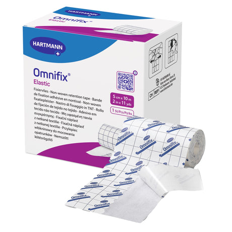 Omnifix Elastic Dressing Retention Tape with Liner, 2 Inch x 10 Yard, White