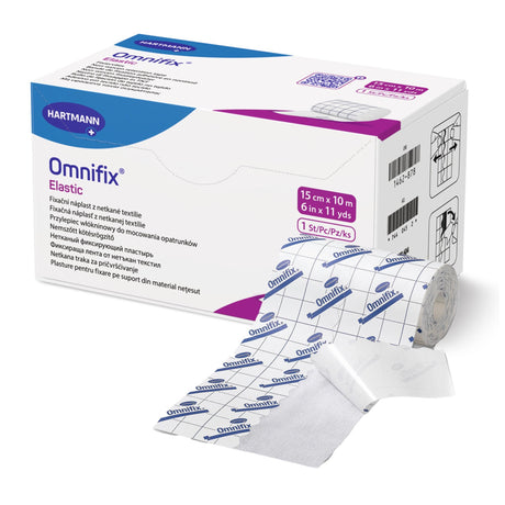 Omnifix Elastic, Dressing Retention Tape with Liner, White, 6" x 11 yards, Nonwoven, Nonsterile, Skin Friendly - 900604-Single - LL Medico