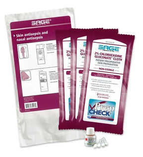 Sage Nose to Toes, Skin and Nasal Prep Kit, Soft Pack, 2% CHG / 5% Povidone-Iodine, Nonsterile - 9012-Single - LL Medico