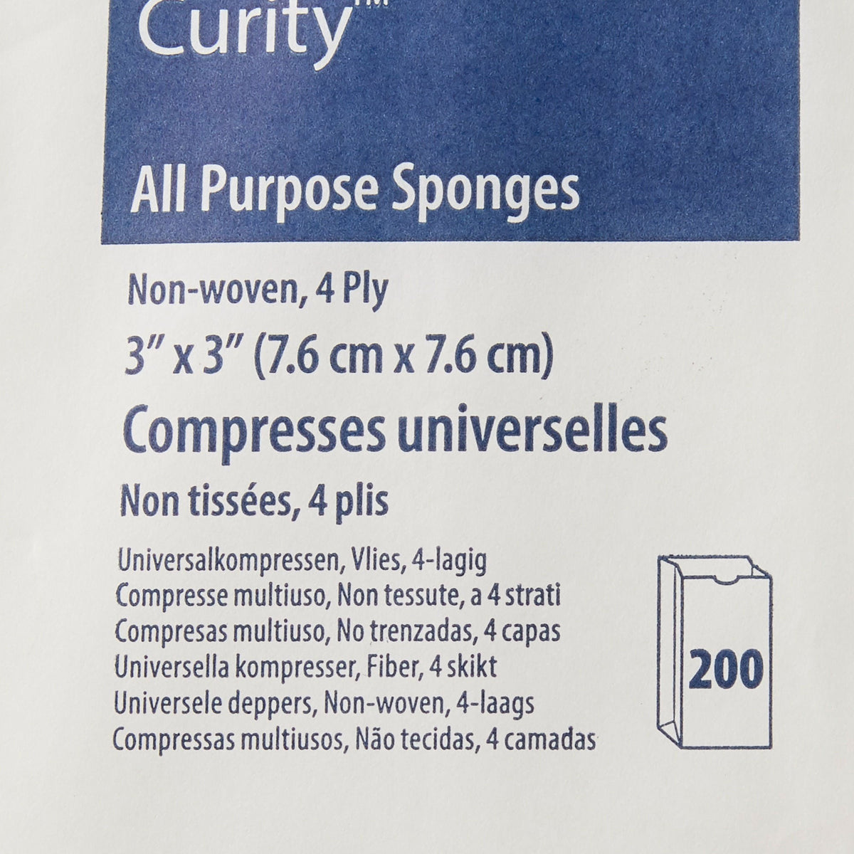 Curity All Purpose Sponges, Non-Woven, 4 Ply, Nonsterile, 3" x 3" - 9023 - LL Medico