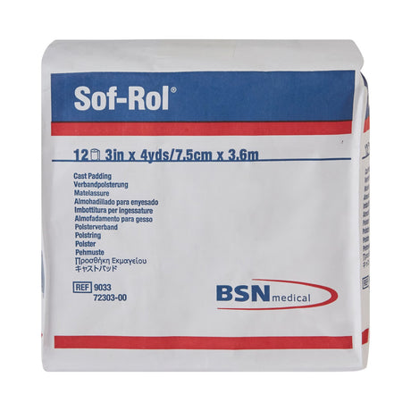 Sof-Rol Undercast Cast Padding, 3" x 4 Yard, White, Rayon, NonSterile - 9033 - LL Medico