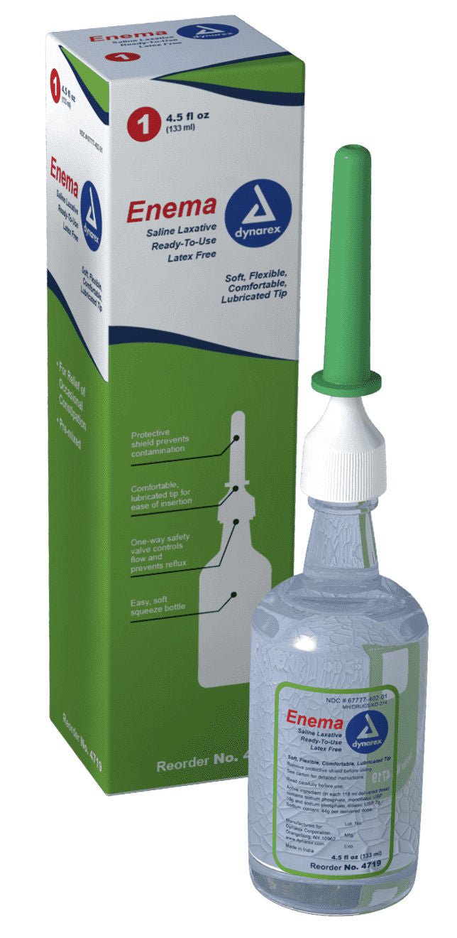 Dynarex Saline Enzyme Enema, 4.5 oz, 100% Strength - 4719 - LL Medico