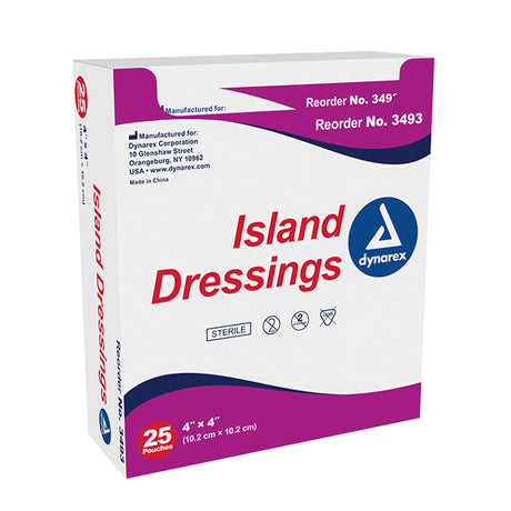 Dynarex Island Dressing, Square Sterile - 3493 - LL Medico