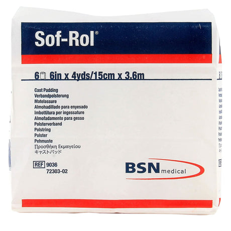 Sof-Rol Undercast Cast Padding, White, Rayon, NonSterile, 4 Yard - LL Medico