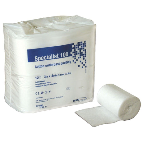 Specialist 100 Undercast Cast Padding, White, Cotton, NonSterile - 9083-Single - LL Medico