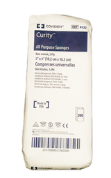 Curity Nonwoven Sponge, 2 x 2 Inch, Three-Ply