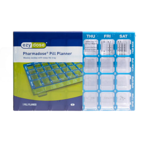 Pharmadose Locking Pill Planner, 7-Day 4-Dose, Small - 91340 - LL Medico