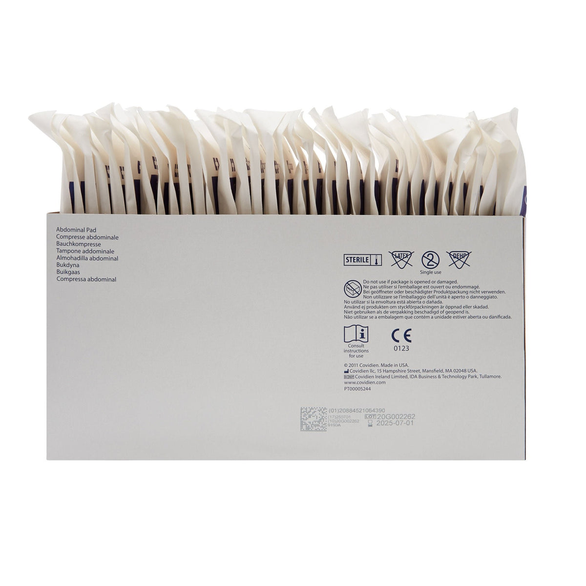 Cardinal Health Curity Sterile Abdominal Pad, 5 x 9 Inch