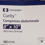 Cardinal Health Curity Sterile Abdominal Pad, 8 x 10 Inch