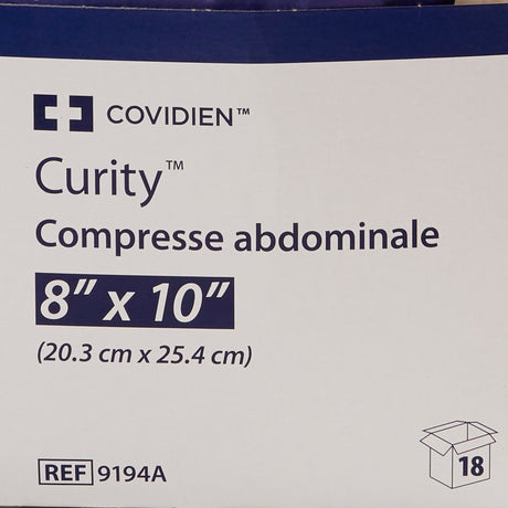 Cardinal Health Curity Sterile Abdominal Pad, 8 x 10 Inch