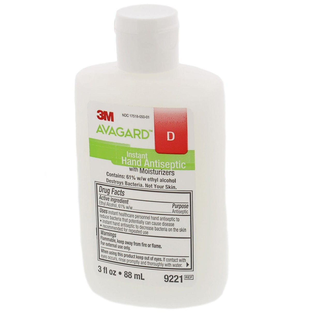 3M Avagard D Instant Hand Antiseptic with Moisturizers, 3 fl oz
