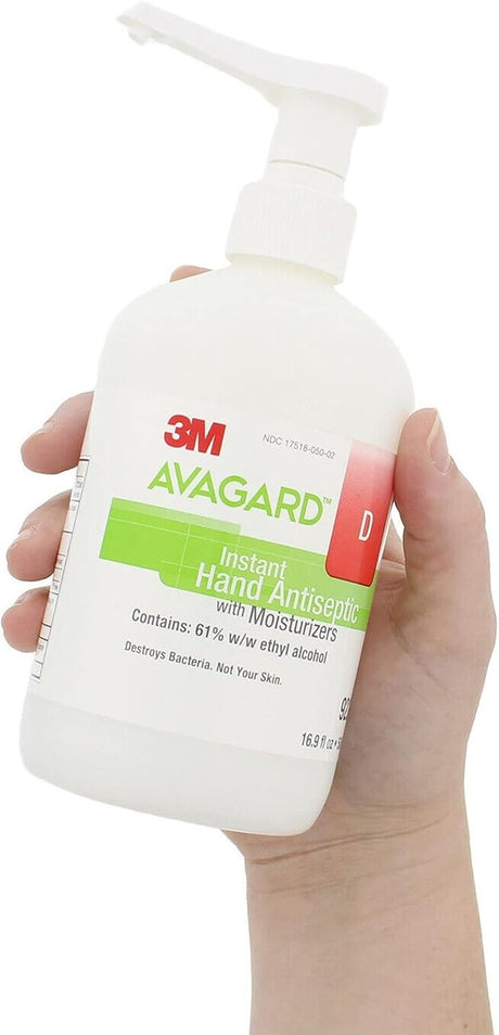 3M Avagard D Instant Hand Antiseptic Gel with Moisturizers, 16.9 fl oz