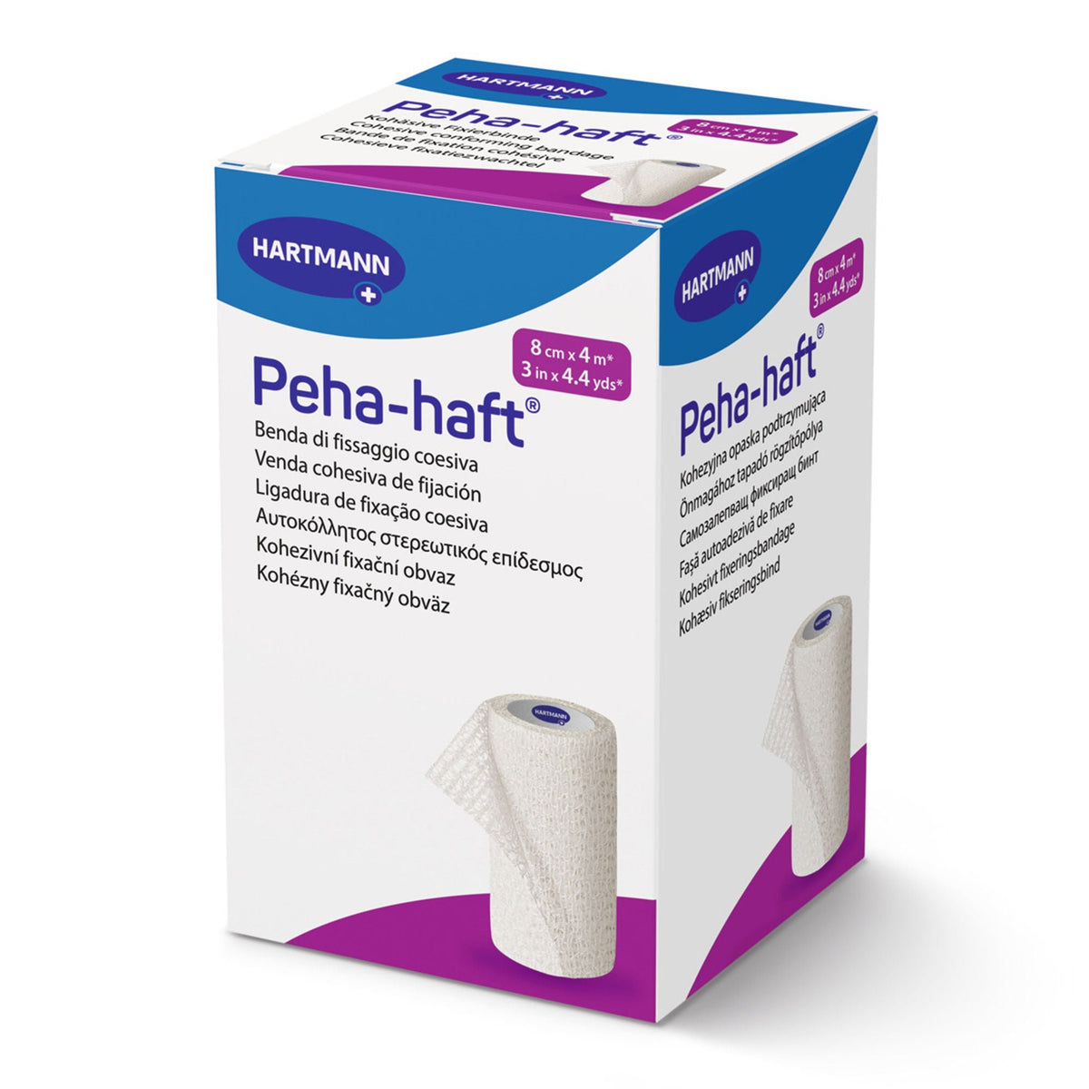 Peha-haft Cohesive Bandage, Absorbent Self-Adherent, White, Gauze, NonSterile, Standard Compression - LL Medico