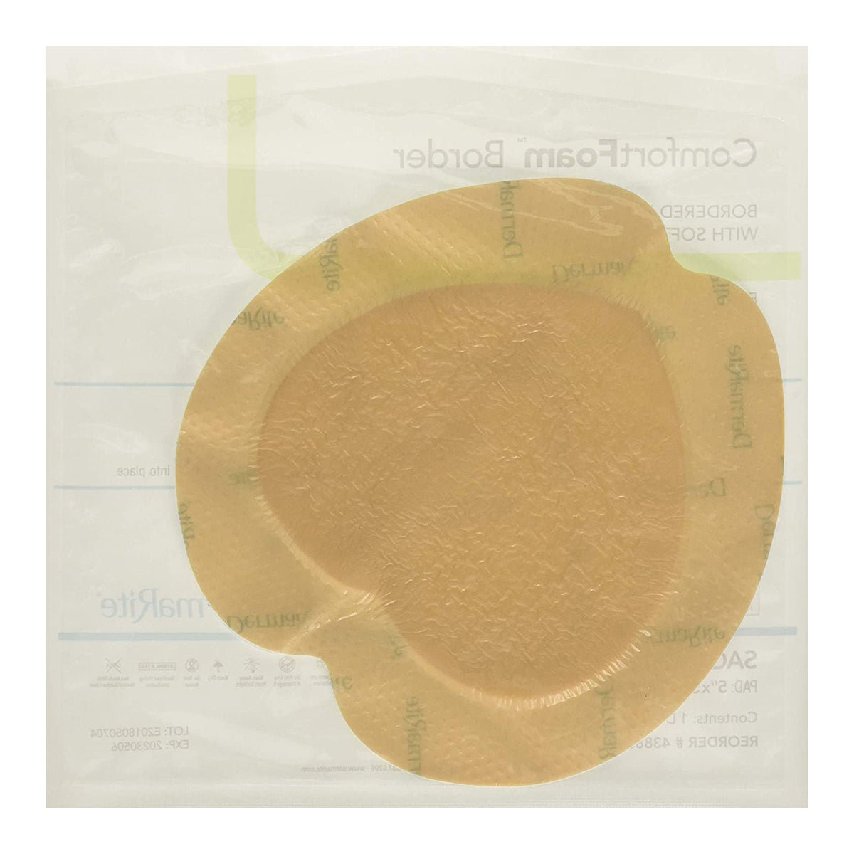 Dermarite ComfortFoam Border Foam Dressing, Sacral, Waterproof, Sterile - 43880 - LL Medico