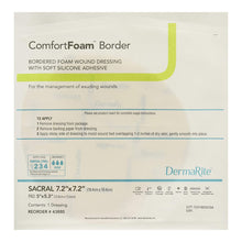 Dermarite ComfortFoam Border Foam Dressing, Sacral, Waterproof, Sterile — 7.2" x 7.2"