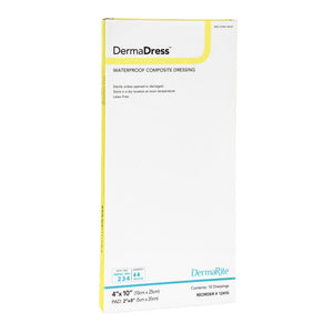 Dermarite DermaDress Composite Dressing, Rectangle Sterile Waterproof Film Backing - 00278E - LL Medico