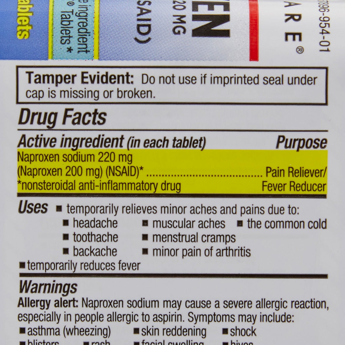 Geri-Care Naproxen Sodium Pain Relief, 220 mg, Tablet - 951-01-GCP - LL Medico