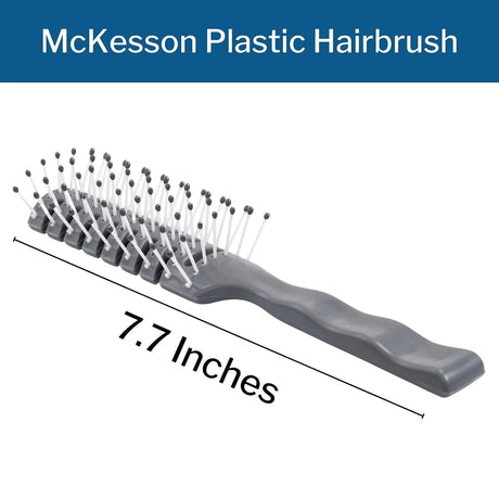 McKesson Hair Brush Gray Plastic Vented, 7.5", 63 Bristles