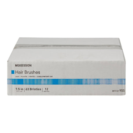 McKesson Hair Brush Gray Plastic Vented, 7.5", 63 Bristles