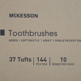 McKesson Adult Soft Bristle Straight Toothbrush, Green