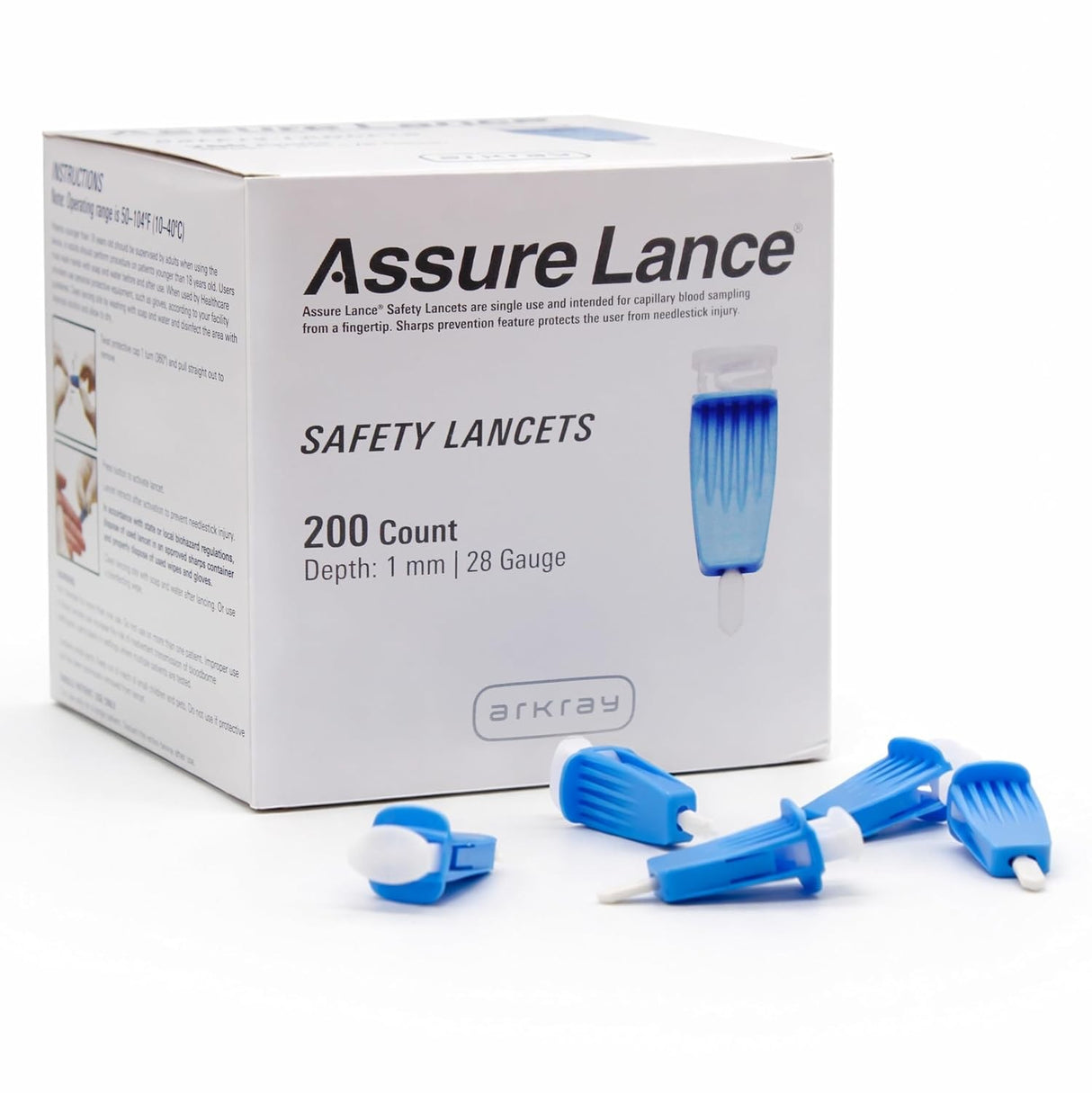 Arkray Assure Safety Lancets, 28 Gauge