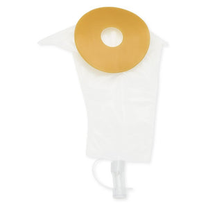 Hollister Male Urinary Pouch External Collection Device, 11 x 19 centimeters One-Piece Urostomy Pouch, Flat, Cut-to-Fit, Transparent, 7-1/2-Inch