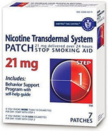 Habitrol Nicotine Transdermal System Patch, Stop Smoking Aid, 21 mg, Step 1 - 7 count - LL Medico