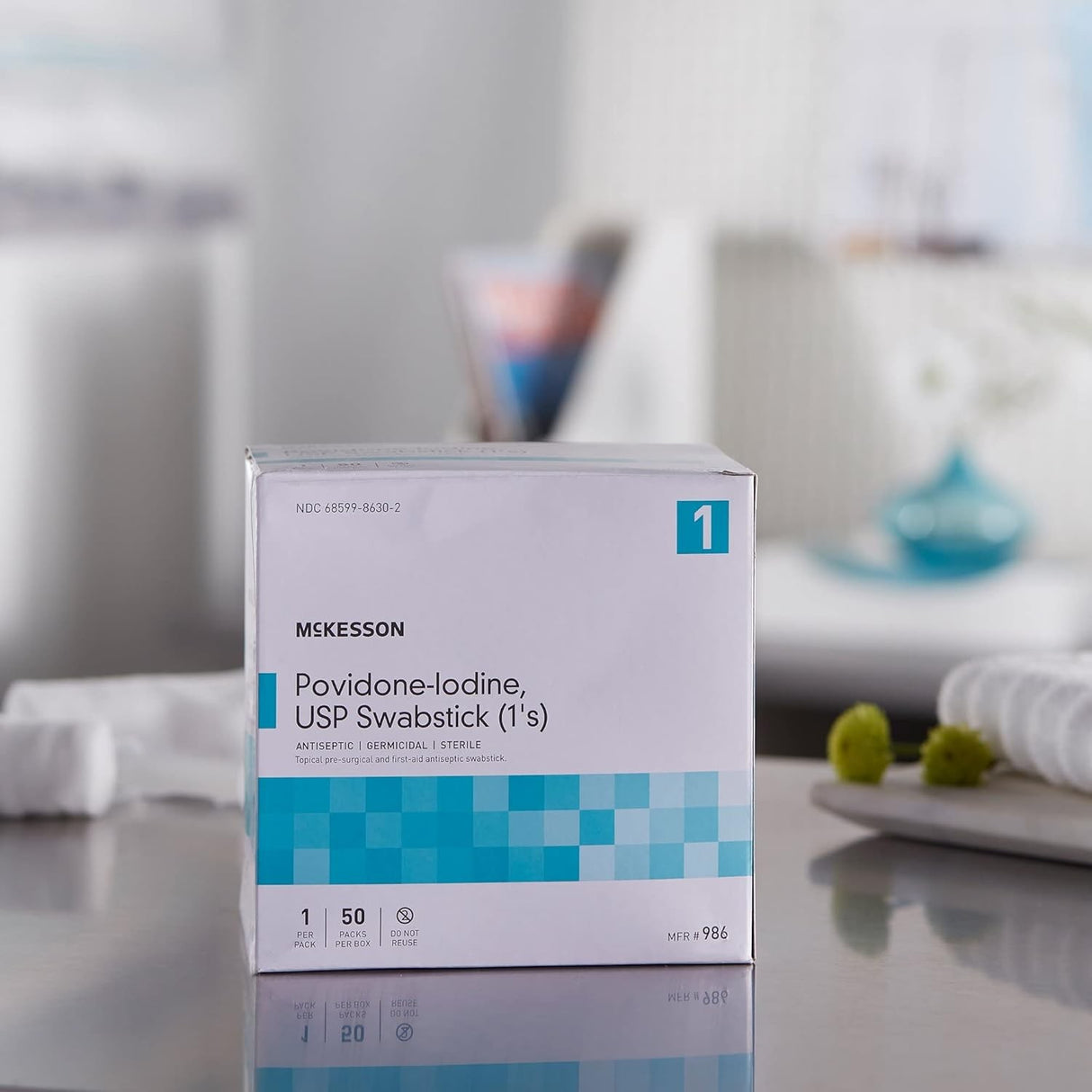 McKesson Povidone-Iodine USP Swabstick, Antiseptic, 1 Count