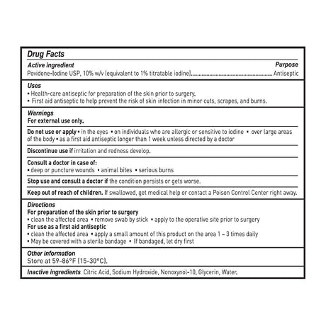 McKesson Povidone-Iodine USP Swabstick, Antiseptic, 1 Count