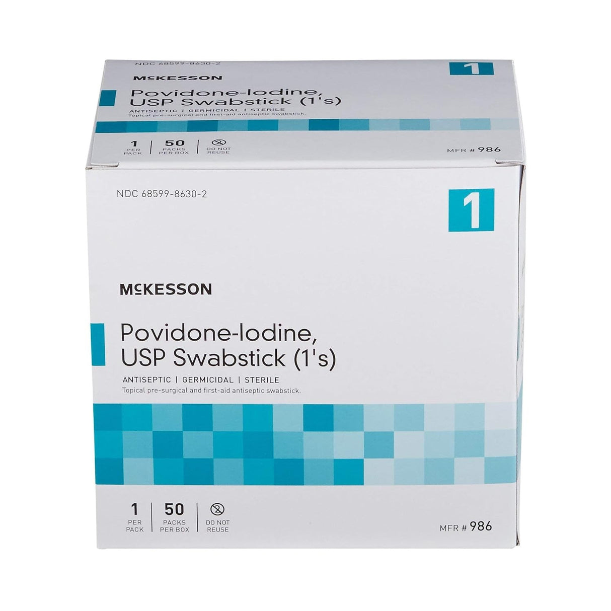 McKesson Povidone-Iodine USP Swabstick, Antiseptic, 1 Count