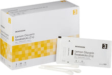 McKesson Lemon Glycerin Oral Swabsticks, Premoistened Sterile, 3 Per Pack