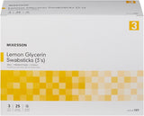 McKesson Lemon Glycerin Oral Swabsticks, Premoistened Sterile, 3 Per Pack