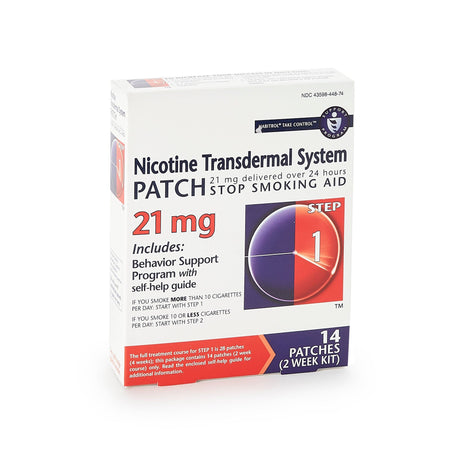 Habitrol Nicotine Transdermal System Patch, Stop Smoking Aid, 21 mg, Step 1 - 14 count - LL Medico