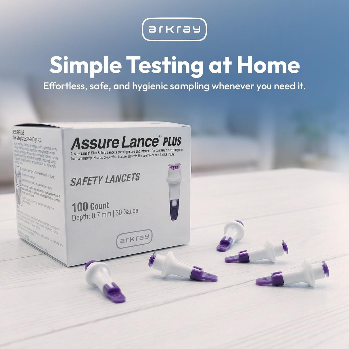 Arkray Assure Lance Plus Safety Lancets, 30 Gauge