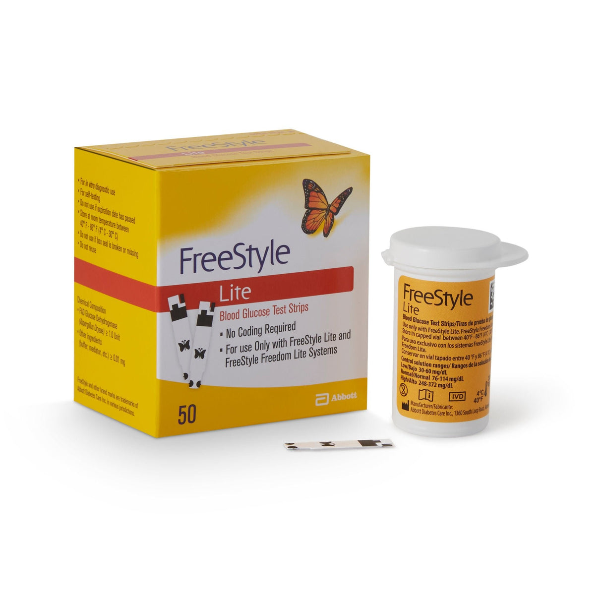 FreeStyle Lite Blood Glucose Test Strips, 50 Count