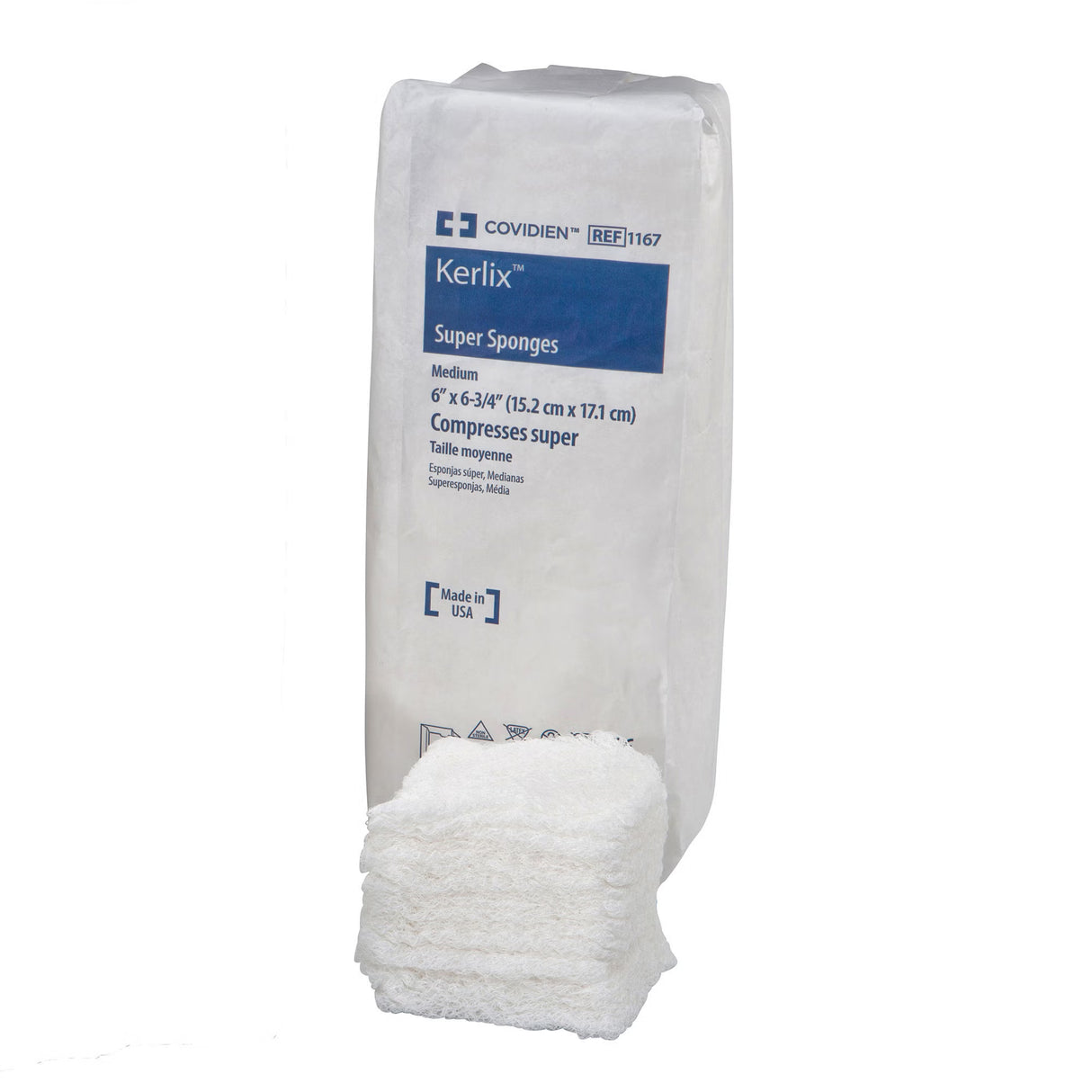 Kerlix Sterile USP Type VII Fluff Dressing, 6 x 6-3/4 Inch, 12-Ply