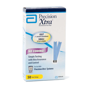 Precision Xtra Blood Glucose Test Strips, 50 Count