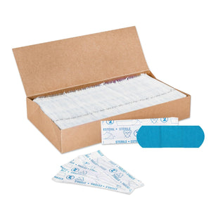 Dukal American White Cross Blue Metal Detectable Adhesive Strip, 1 x 3 Inch