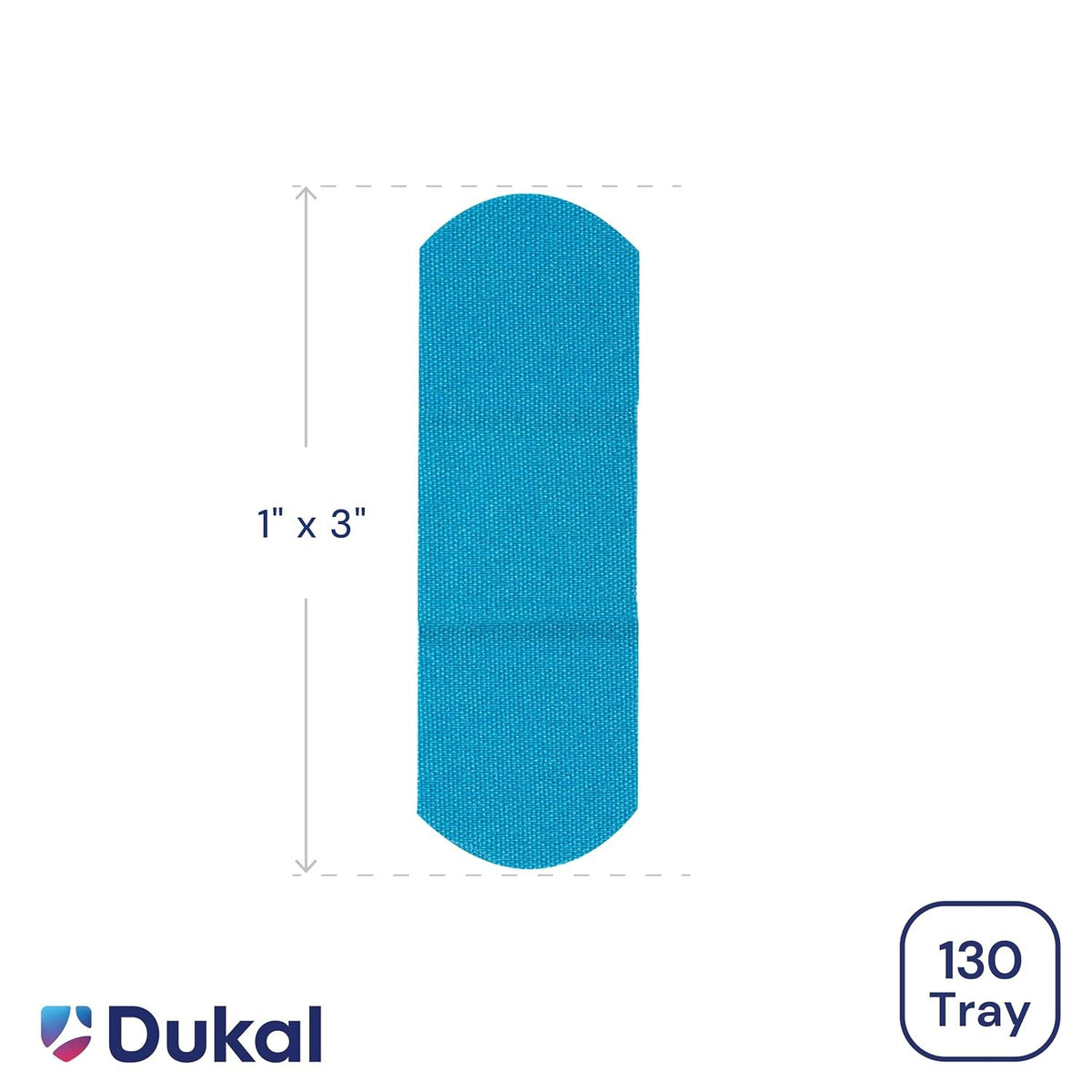 Dukal American White Cross Blue Metal Detectable Adhesive Strip, 1 x 3 Inch