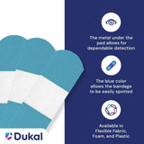 Dukal American White Cross Blue Metal Detectable Adhesive Strip, 1 x 3 Inch