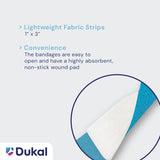 Dukal American White Cross Blue Metal Detectable Adhesive Strip, 1 x 3 Inch
