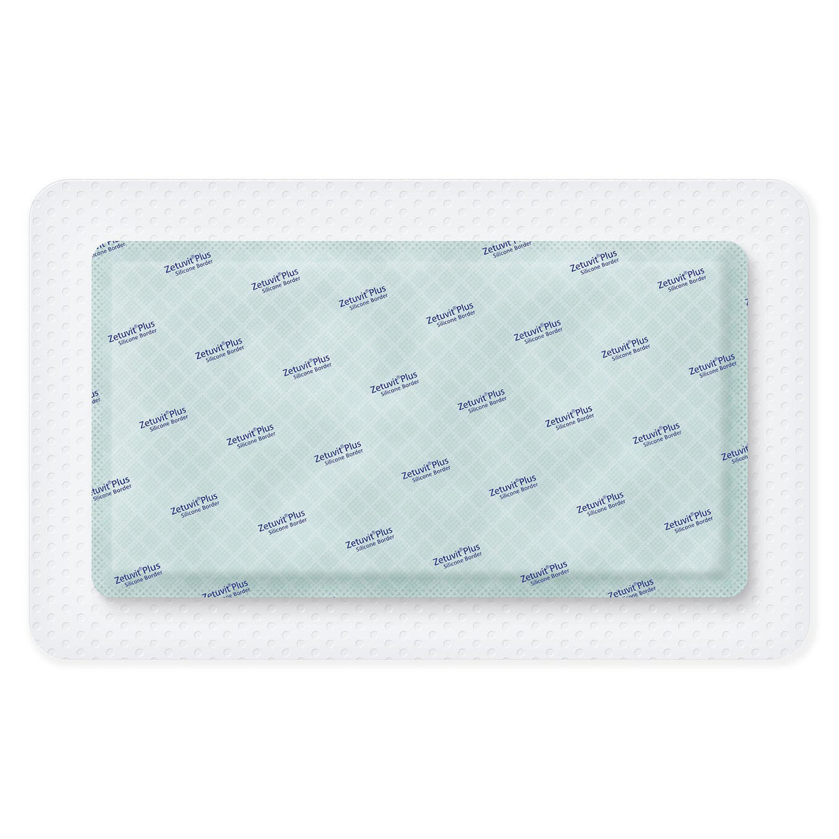 Zetuvit Plus Silicone Border Super Absorbent Dressing, 6 x 10 Inch