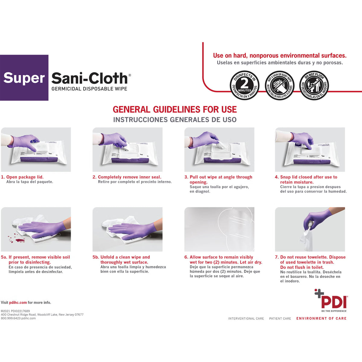 Super Sani-Cloth Germicidal Disinfectant Wipes, Premoistened Surface Disinfectant Cleaner, Soft Pack, Alcohol Scent, Nonsterile, 8.2" x 9.8" - A22480 - LL Medico