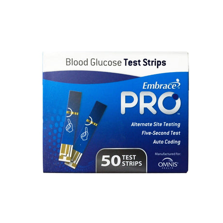 Embrace Blood Glucose Test Strips, 50 Count