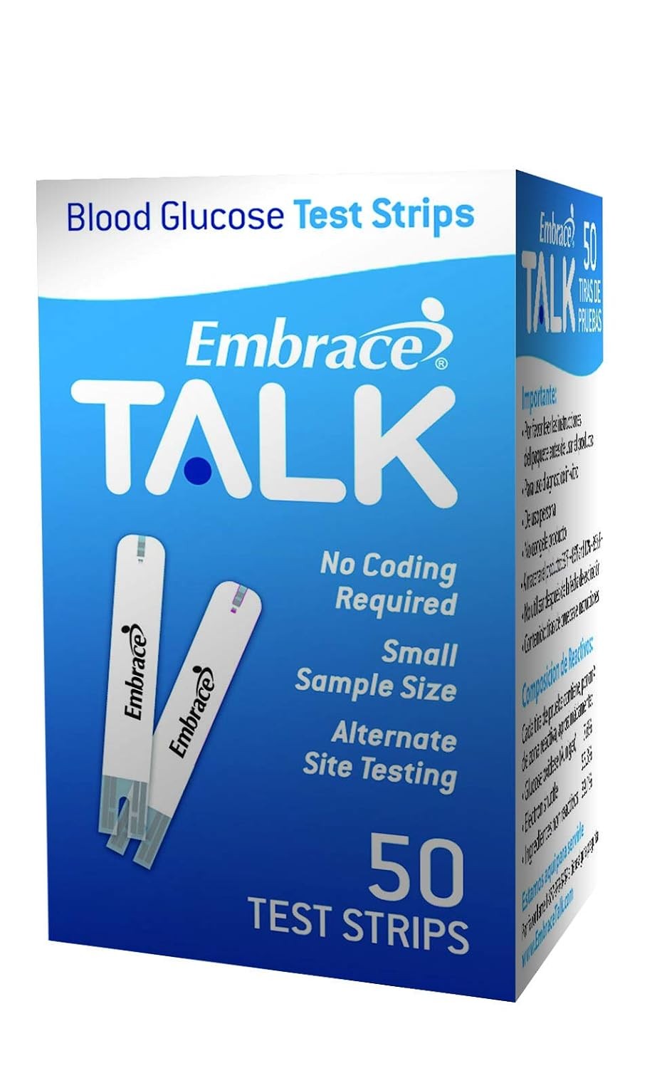 Embrace Blood Glucose Test Strips, 50 Count