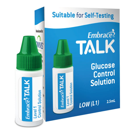 Embrace Talk Blood Glucose Control Solution, Level 1, 2.5 mL