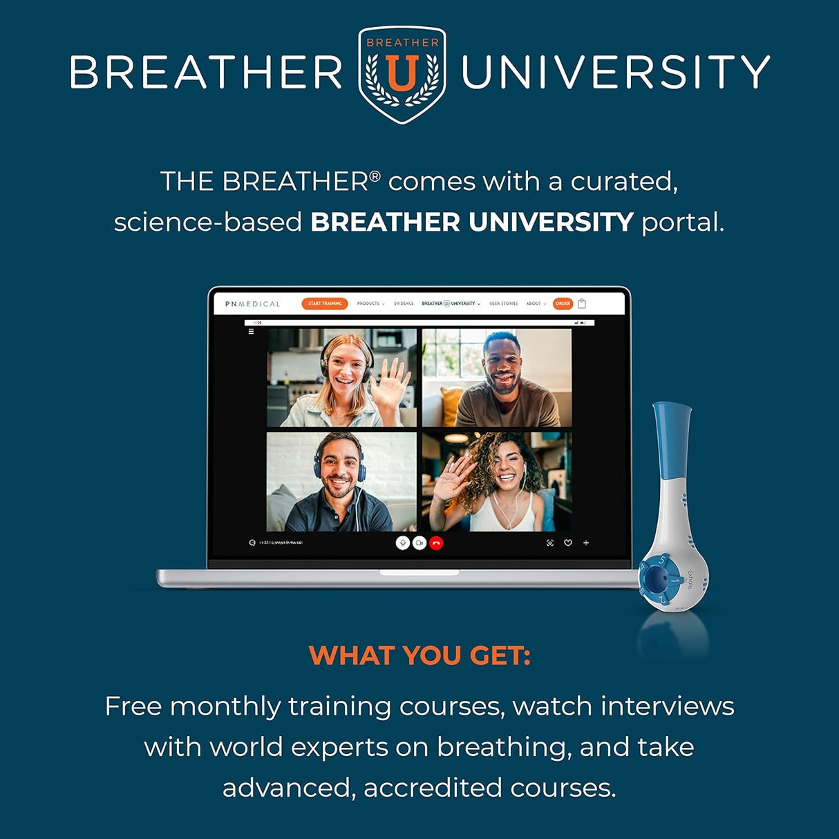 PN Medical The Breather Respiratory Muscle Trainer, Adult