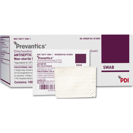 Prevantics Antiseptic Swab, Chlorhexidine Gluconate 70%