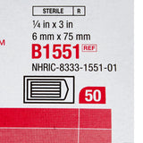 Steri-Strip Blend Tone Skin Closures, Flexible Nonwoven Strip, Tan, 0.25" x 3", Sterile - B1551 - LL Medico