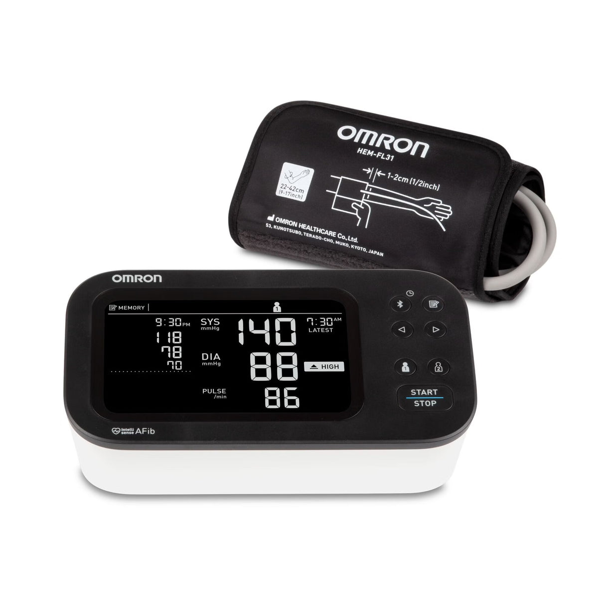 Omron 10 Series Upper Arm Blood Pressure Monitor, Adult Cuff